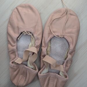 Women's Blush Leather Ballet Flats